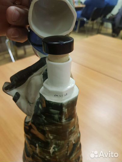 Статуэтка, штоф, бутылка. Шахтёр, Фарфор