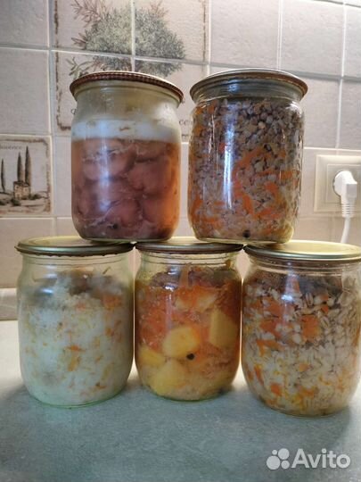 Домашняя тушенка и каши в ассортименте