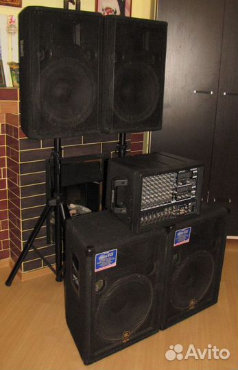 Колонки RX+Yamaha 1800W 4ш D15