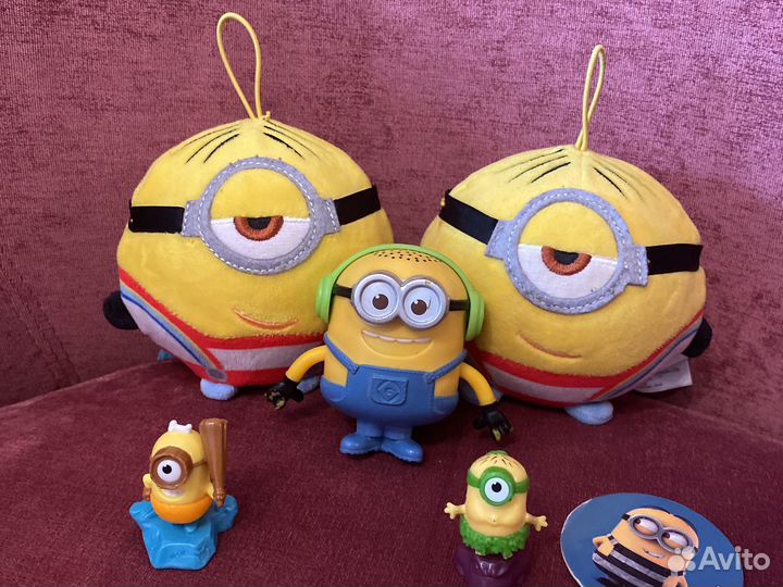 Игрушки миньоны сквиши хеппи мил киндеры коллекция