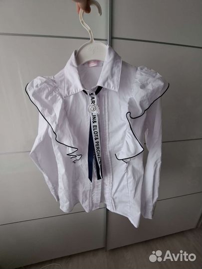 Блузка, рубашка для девочки, 130 см