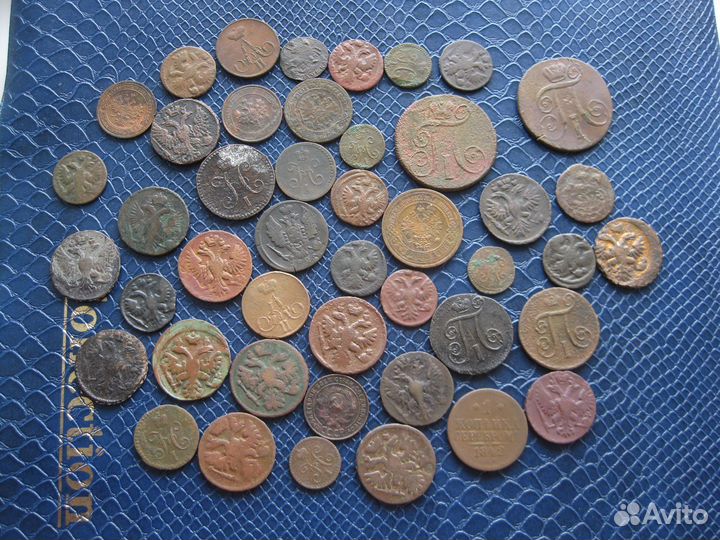 Старинные монеты 45 штук одним лотом полтинник