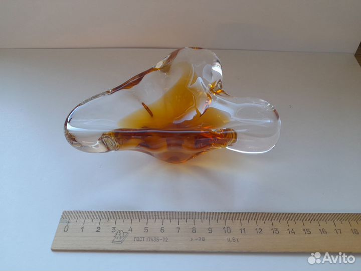 Пепельница ссср/чсср (богемское стекло 70-ые гг.)