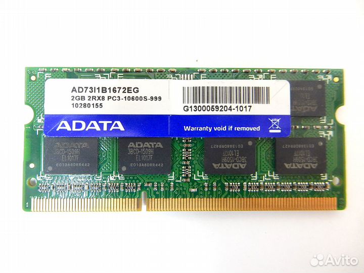Оперативная память adata sodimm 2Gb DDR3