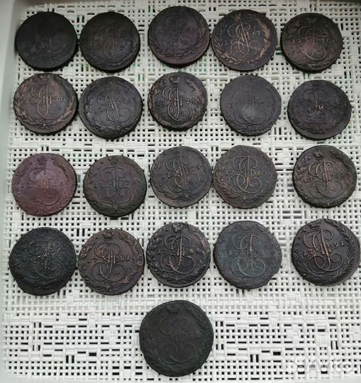 5 копеек Екатерина II в сохране