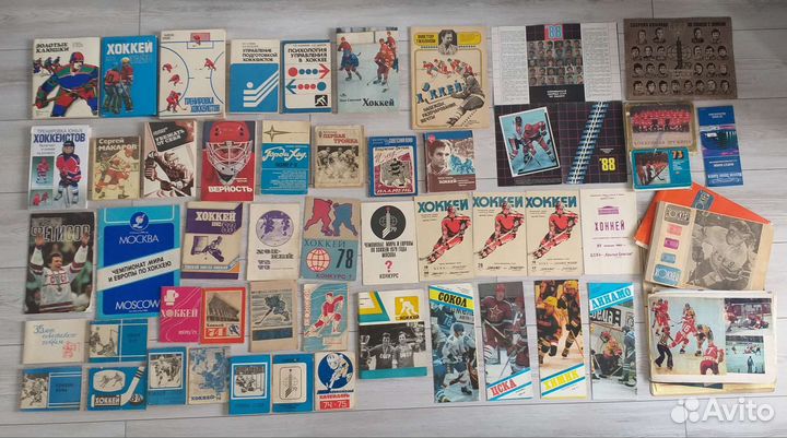 Хоккей СССР книги вырезки календари открытки
