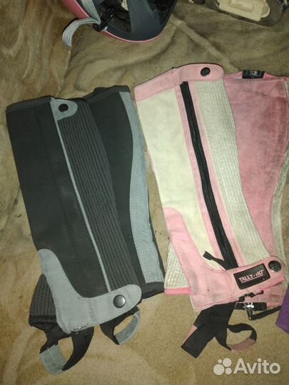 Детские вещи для верховой езды-шлем, краги, бриджи