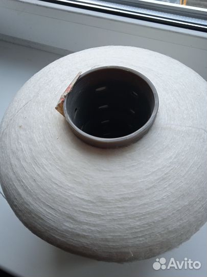 Пряжа в бобине на конусе белая