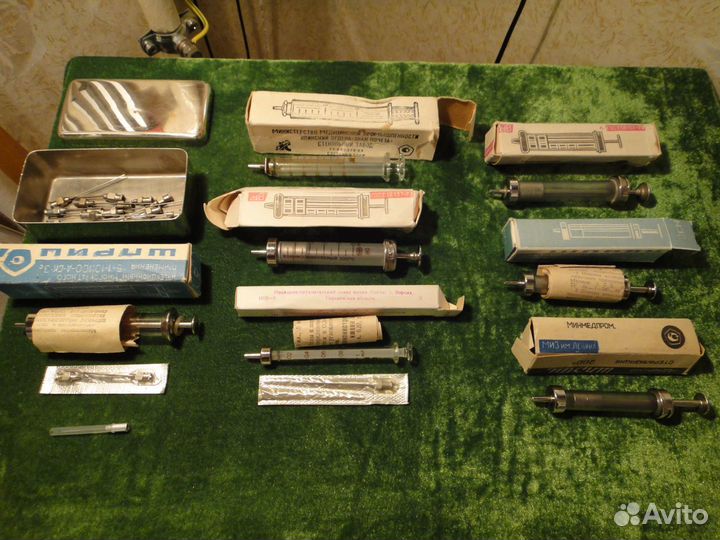 Шприц Многоразовый Стеклянный Стерилизатор СССР