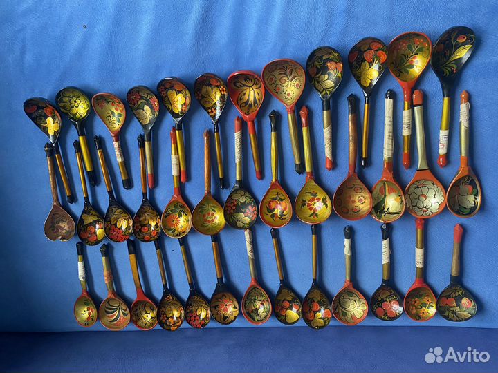 Ложки Хохломская распись 60-70х годов