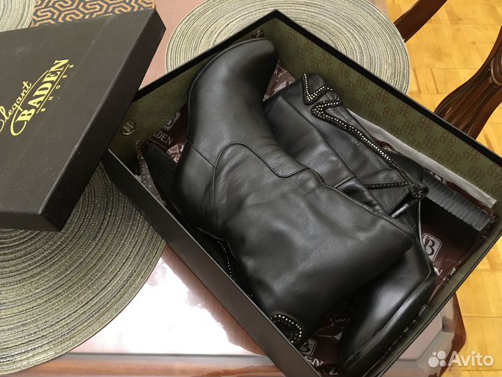 Сапоги кожаные