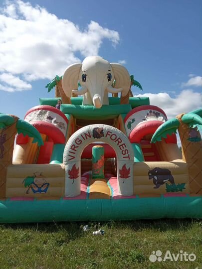 Надувной батут слоник