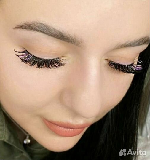 Наращивание ресниц оформление бровей (амур)