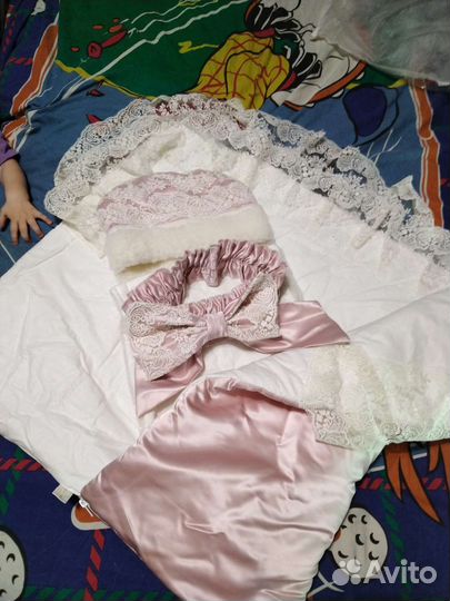 Конверт на выписку для девочки осень зима