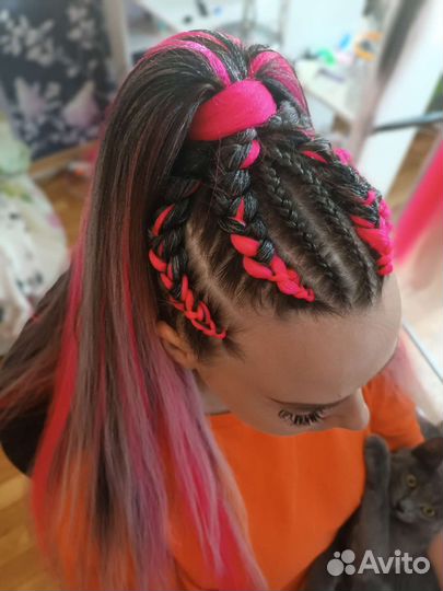 Плету с любовью брейды в хвост, водопад, косы