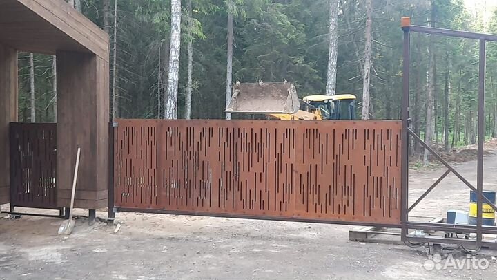 Откатные ворота с установкой