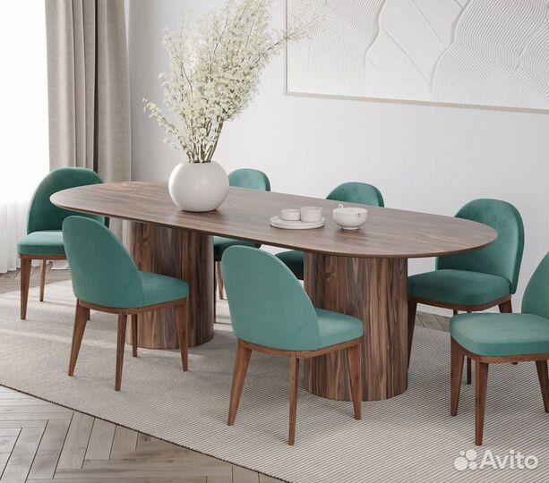 Раздвижной стол из шпона Американского ореха Fenix