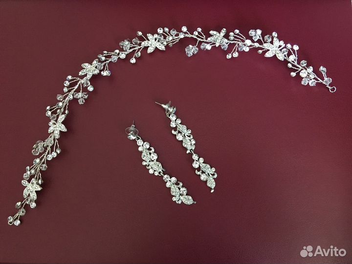 Серьги и украшение в прическу