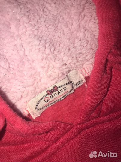 Худи теплое р 154,на девочку 12-13 лет/длинное