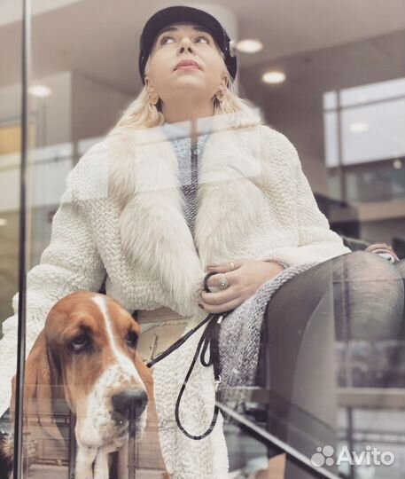 Вязанное меховое пальто Prada