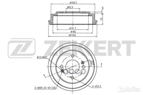 Барабан торм. зад. Kia Picanto I 04- bs-5236 Ze