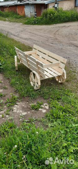 Садовый дэкор, тележка