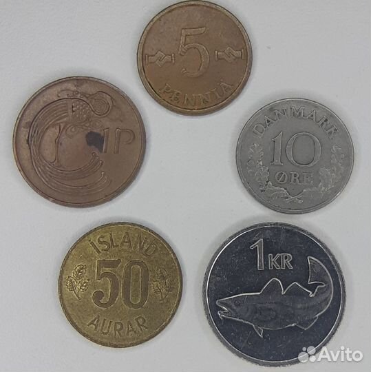 Монеты Дании, Исландии, Финляндии