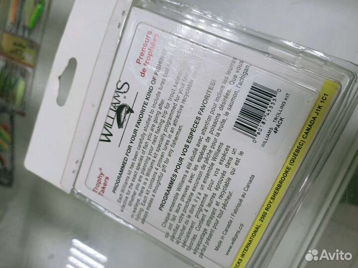 Набор блесен Williams 4-TTK Trout Trolling Kit