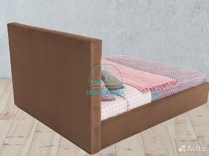 Кровать Кайли с мягким изголовьем от производителя