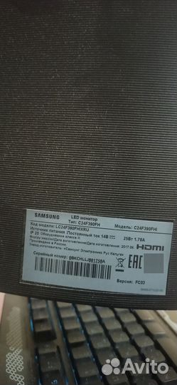 Монитор Samsung CF39 C24F390FHI