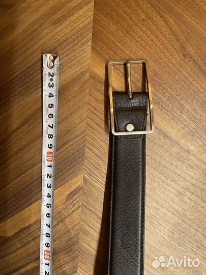 Черный кожаный мужской ремень verri