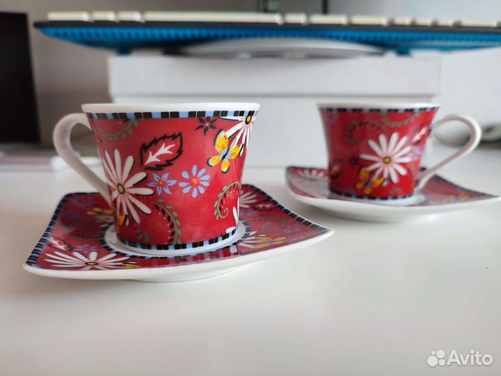 Кофейный набор Wood House из фарфора в коробке