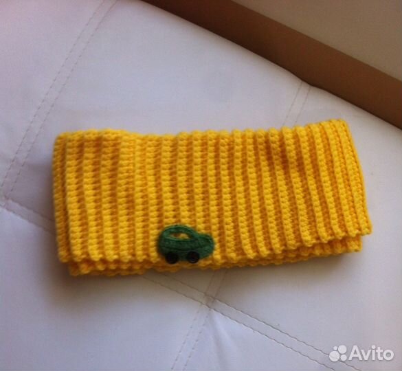 Шлем + снуд (ручная вязка)