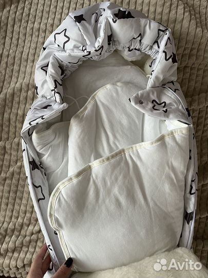 Зимний конверт на выписку + комплект одежды