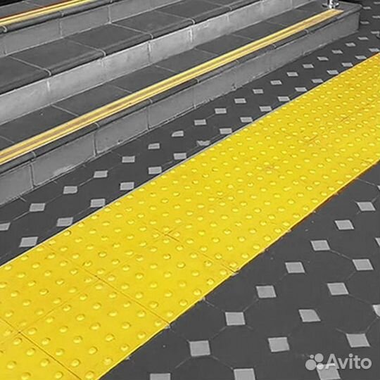 Тактильная плитка пвх конус в ряд слепых