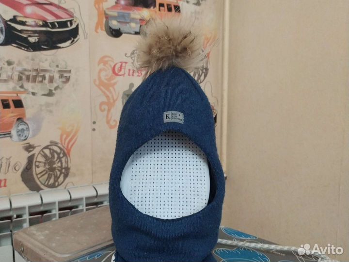 Шапка шлем для мальчика зима