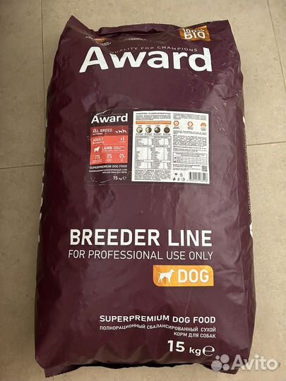 Сухой корм для собак award для взрослых собак