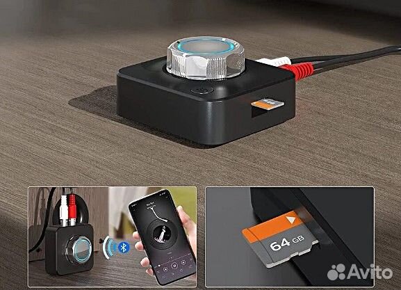 Приемник Bluetooth 5.0 Vikefon 3D RCA /TF/3.5 AUX