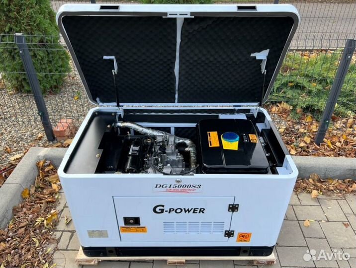 Генератор дизельный 13 kW G-power DG15000SE3 трехф