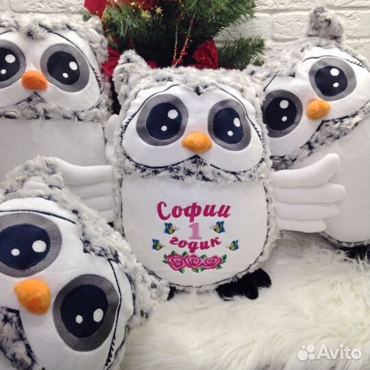 Кролик игрушка с вышивкой на заказ