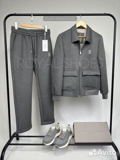 Спортивный костюм мужской Brunello Cucinelli grey