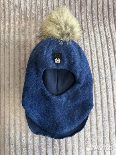 Шапка шлем Котик, на 4 года, зима