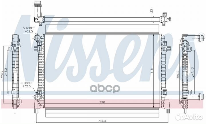 Радиатор 65327 Nissens