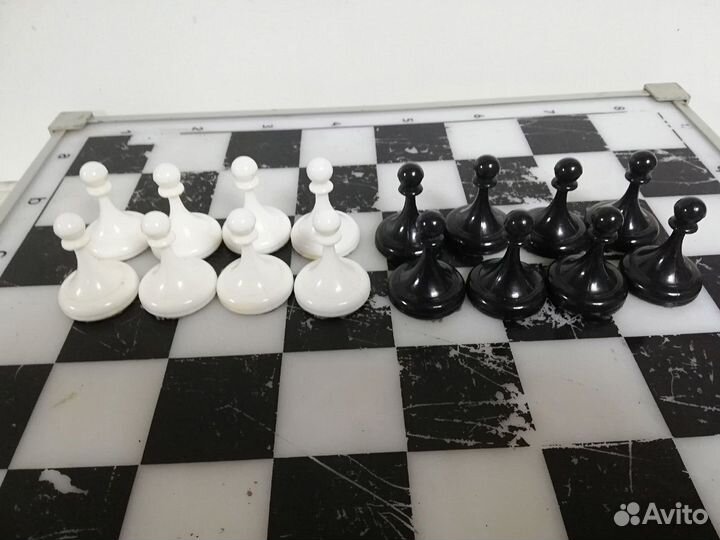 Шахматы СССР пластиковая доска с карманами