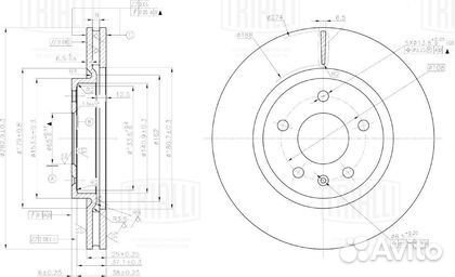 Тормозной диск передний Chery M11 (A3) 2010-2015