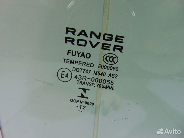 Стекло двери заднее правое Land Rover Range Rover
