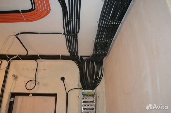 Услуги электрика.Замена проводки