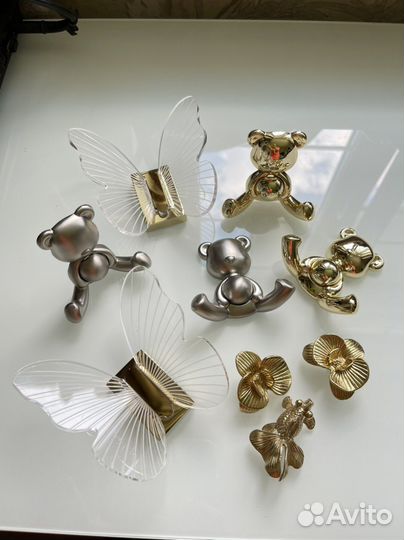 Мебельные ручки, крючки, латунь, металл