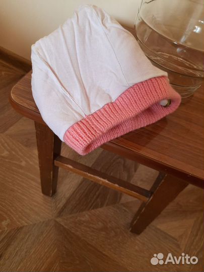 Шапка для девочки весенняя с х/б подкладом