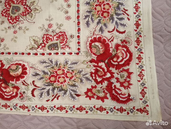 Старинный платок мануфактуры Посылина, клеймо